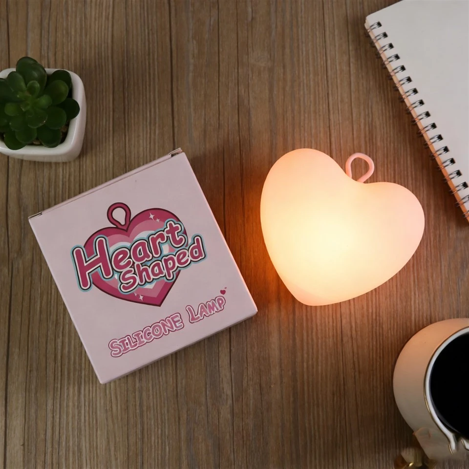 heart silicone night light
