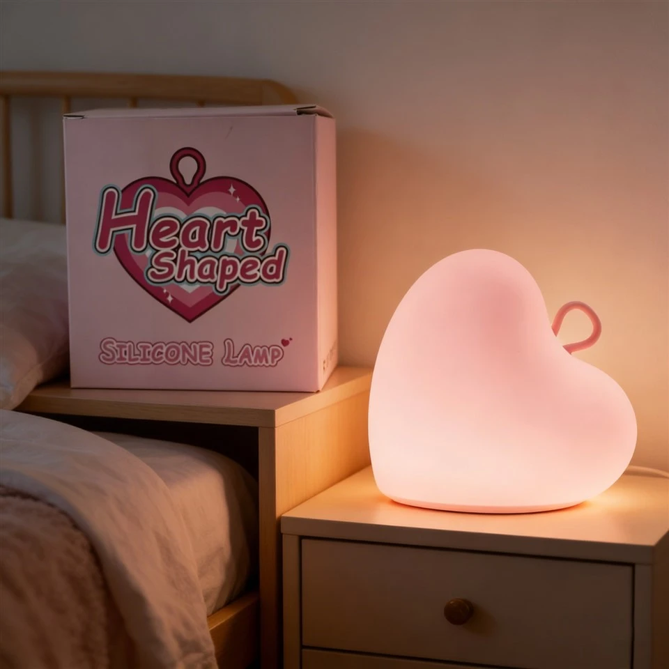 silicone heart nightlamp